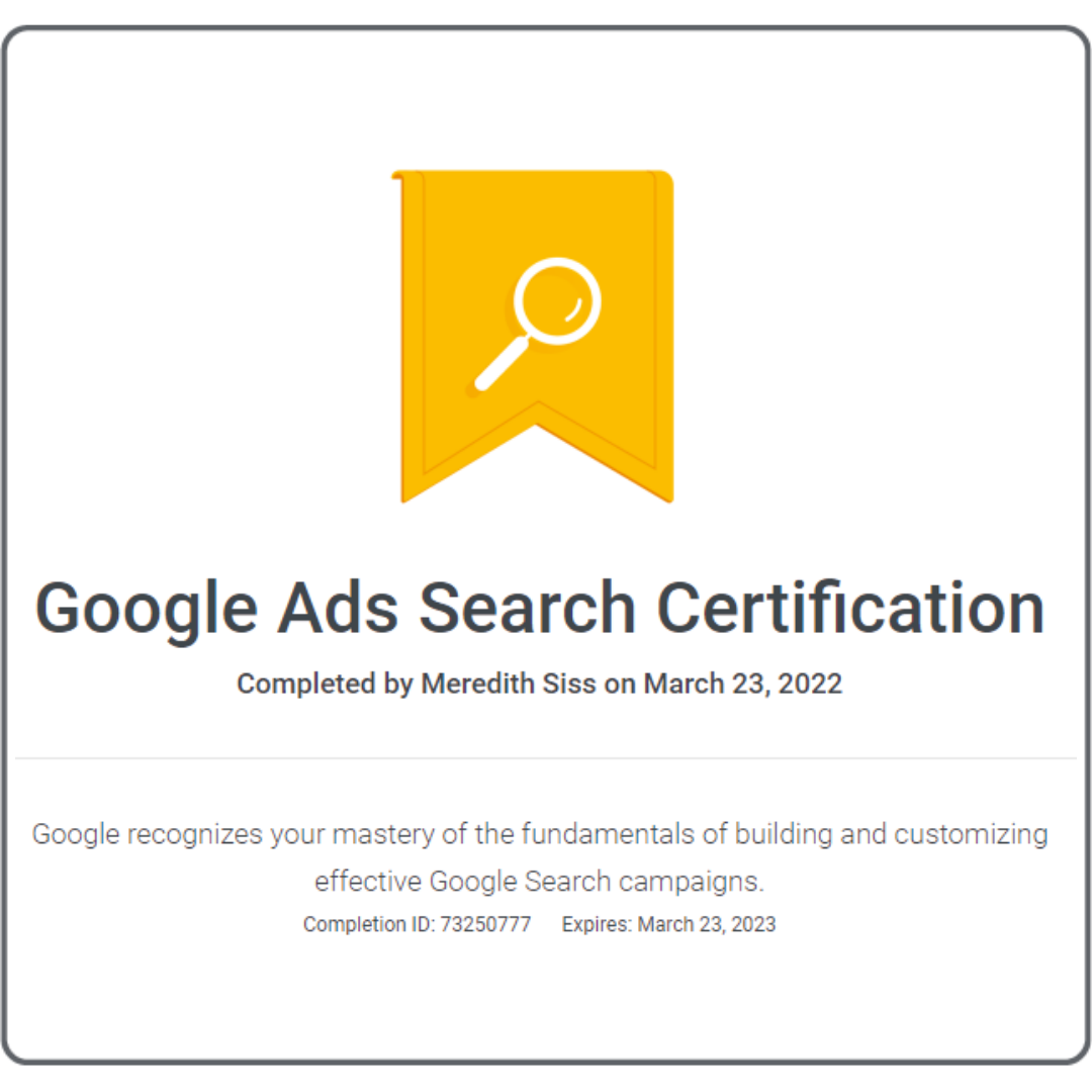 PPC Management Services Loveland Web Design Google Ads Certification